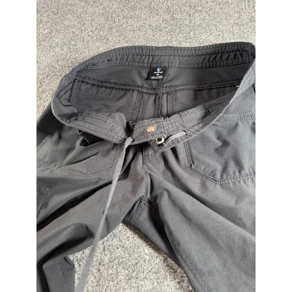 Kuhl Womens Cargo Shorts SZ 10 Charcoal Grey Ripstop Hiking Outdoor Roll Up Tab - Picture 7 of 11